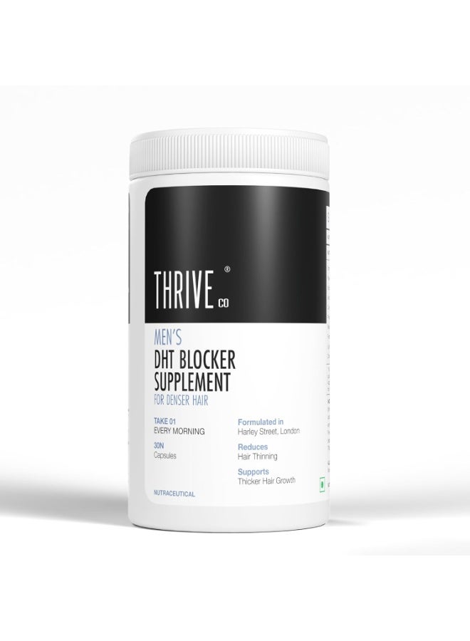 ThriveCo Men’s DHT Blocker Supplements | Hair Loss Treatment with Biotin, Ashwagandha & Zinc | Reduces Baldness | Boosts Hair Growth | 30 Capsules - Image 1
